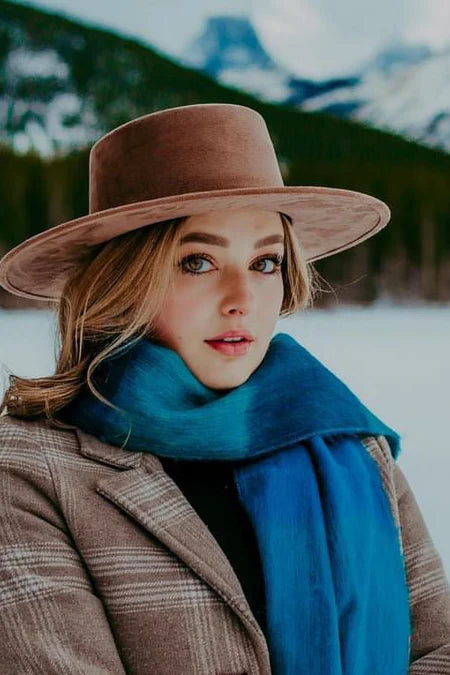 Blue Ombre Alpaca Scarf