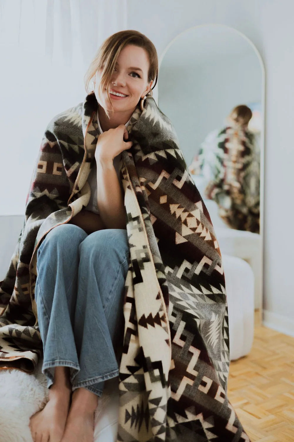 Machu Picchu Alpaca Large Blanket