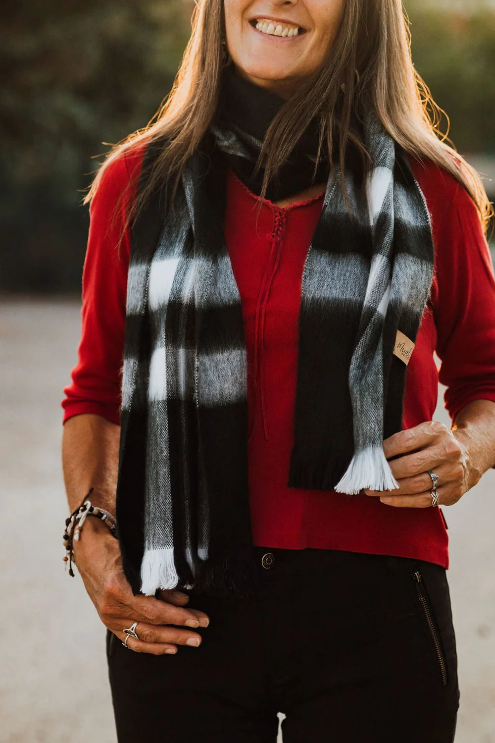 Uptown Black Alpaca Scarf