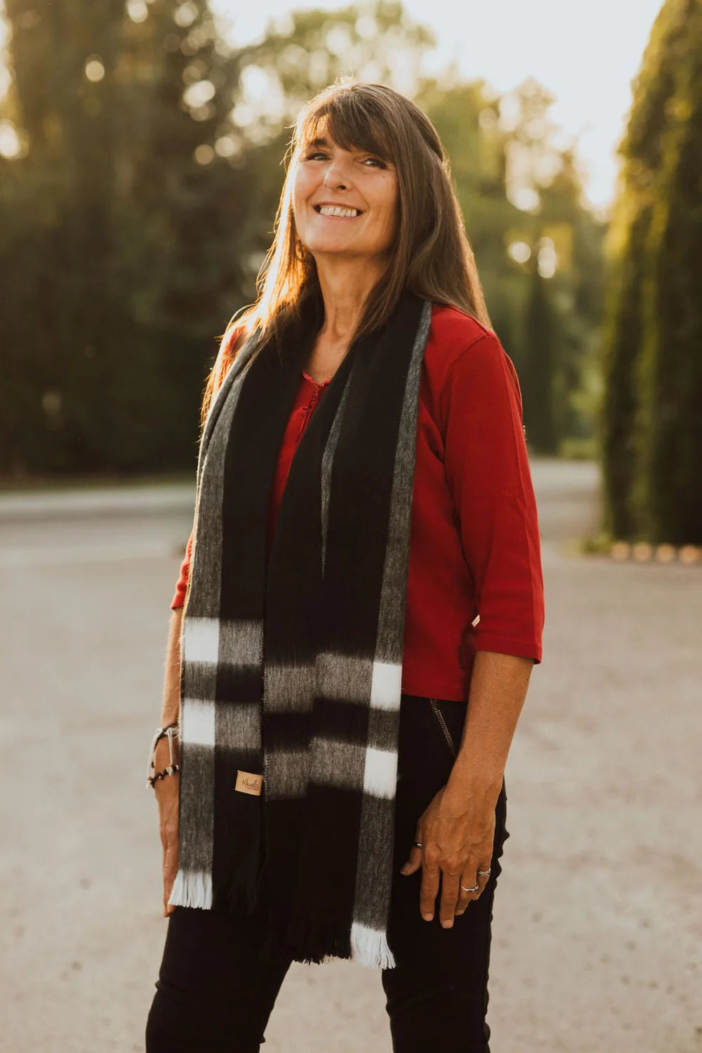 Uptown Black Alpaca Scarf