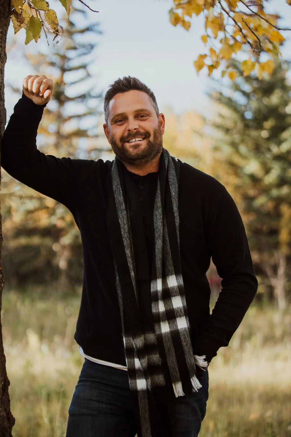 Uptown Black Alpaca Scarf